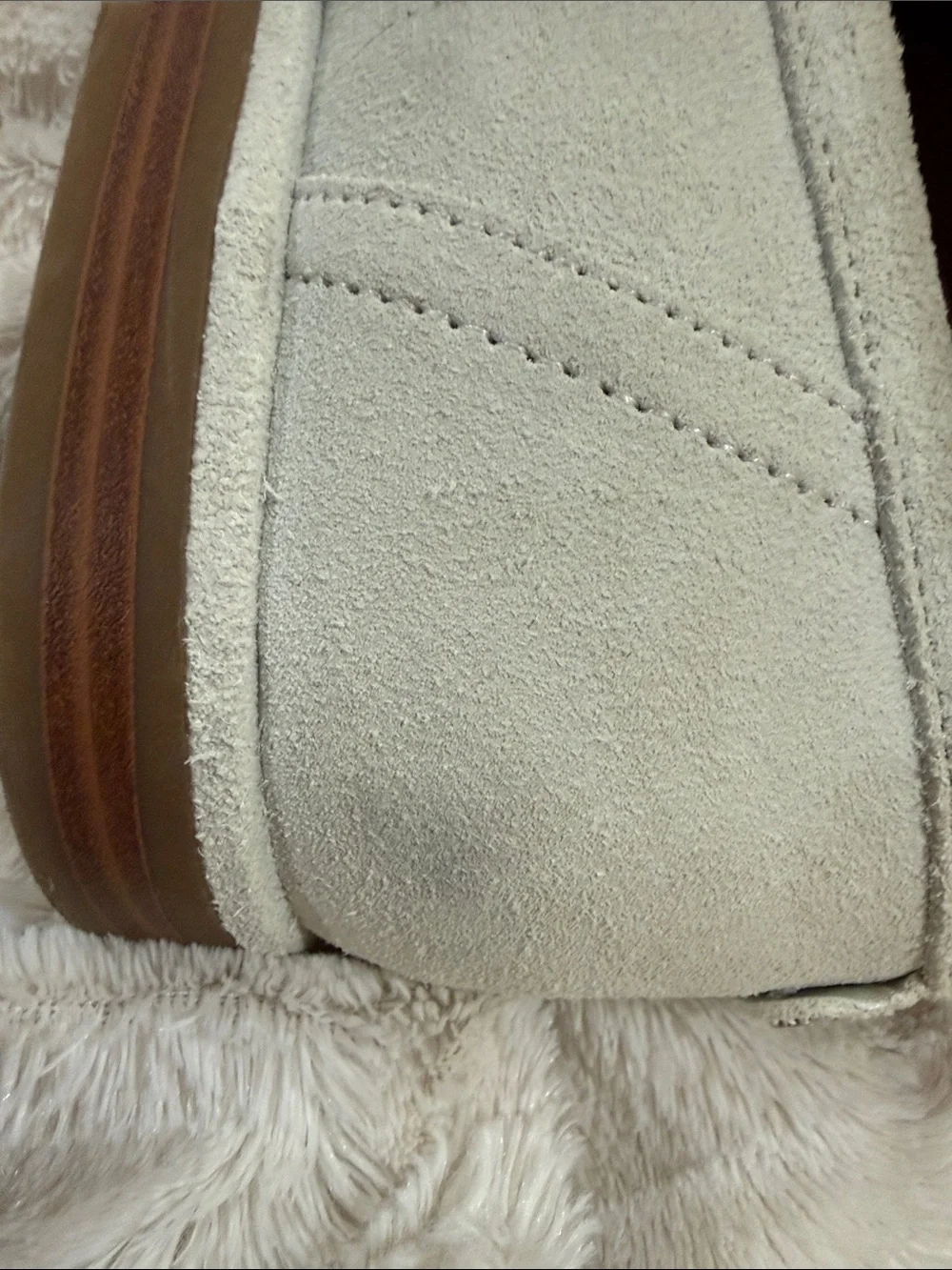 Sam Edelman Women's Suede Penny Loafers in Light Cream